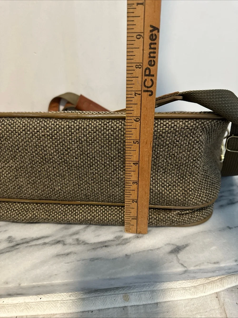 Hartmann Canvas twill Leather trim carry on travel bag with shoulder strap